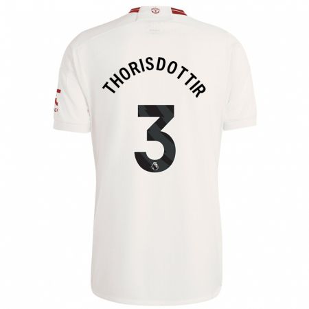Kandiny Kinder Maria Thorisdottir #3 Weiß Ausweichtrikot Trikot 2023/24 T-Shirt