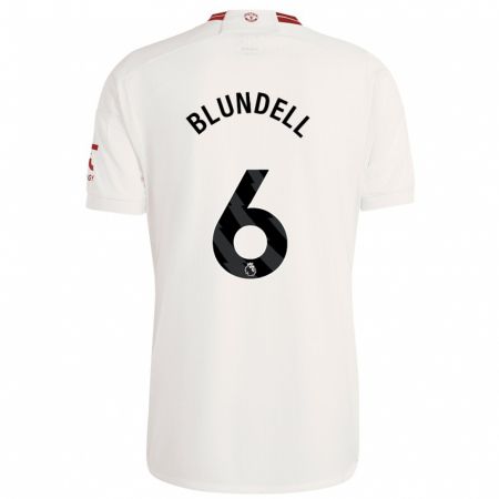 Kandiny Kinder Hannah Blundell #6 Weiß Ausweichtrikot Trikot 2023/24 T-Shirt