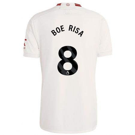 Kandiny Kinder Vilde Boe Risa #8 Weiß Ausweichtrikot Trikot 2023/24 T-Shirt