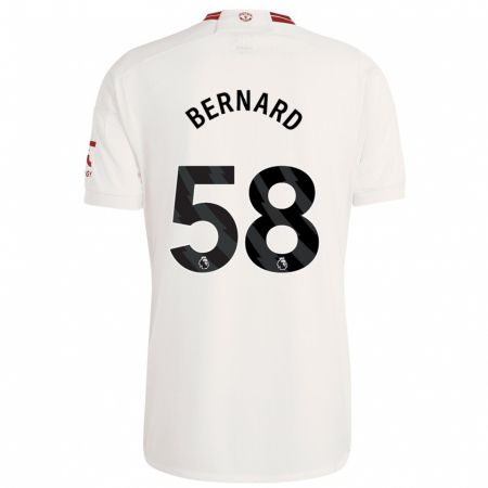 Kandiny Kinder Bernard #58 Weiß Ausweichtrikot Trikot 2023/24 T-Shirt
