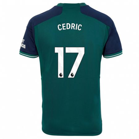 Kandiny Kinder Cédric Soares #17 Grün Ausweichtrikot Trikot 2023/24 T-Shirt