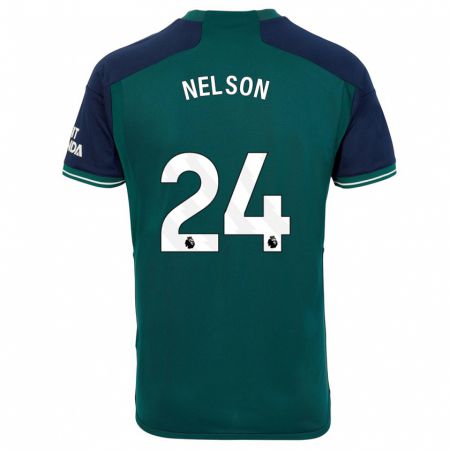 Kandiny Kinder Reiss Nelson #24 Grün Ausweichtrikot Trikot 2023/24 T-Shirt