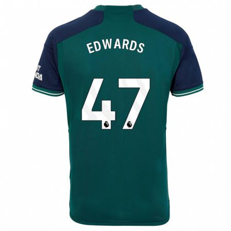 Kandiny Kinder Khayon Edwards #47 Grün Ausweichtrikot Trikot 2023/24 T-Shirt
