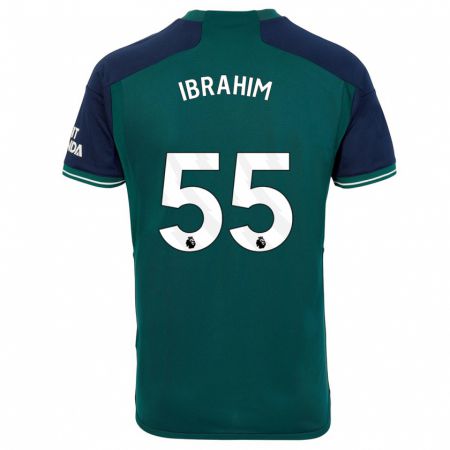 Kandiny Kinder Bradley Ibrahim #55 Grün Ausweichtrikot Trikot 2023/24 T-Shirt