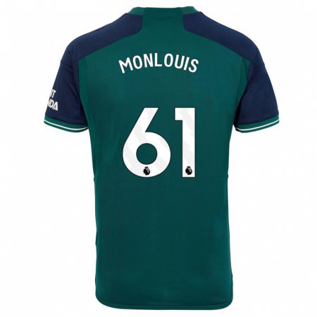 Kandiny Kinder Zane Monlouis #61 Grün Ausweichtrikot Trikot 2023/24 T-Shirt