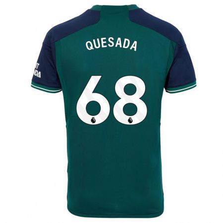 Kandiny Kinder Elián Quesada #68 Grün Ausweichtrikot Trikot 2023/24 T-Shirt