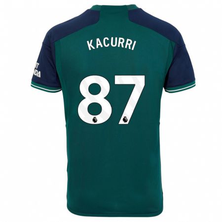 Kandiny Kinder Maldini Kacurri #87 Grün Ausweichtrikot Trikot 2023/24 T-Shirt