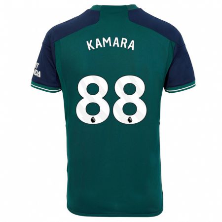 Kandiny Kinder Osman Kamara #88 Grün Ausweichtrikot Trikot 2023/24 T-Shirt