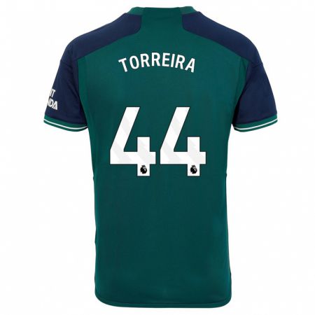 Kandiny Kinder Lucas Torreira #44 Grün Ausweichtrikot Trikot 2023/24 T-Shirt