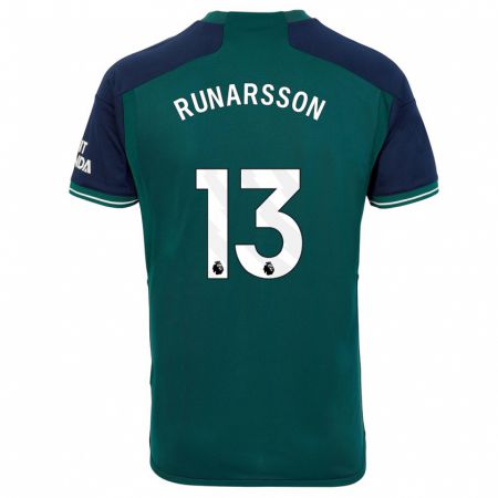 Kandiny Kinder Runar Alex Runarsson #13 Grün Ausweichtrikot Trikot 2023/24 T-Shirt