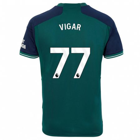 Kandiny Kinder Billy Vigar #77 Grün Ausweichtrikot Trikot 2023/24 T-Shirt