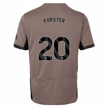 Kandiny Kinder Fraser Forster #20 Dunkelbeige Ausweichtrikot Trikot 2023/24 T-Shirt