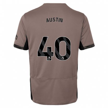 Kandiny Kinder Brandon Austin #40 Dunkelbeige Ausweichtrikot Trikot 2023/24 T-Shirt