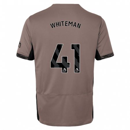 Kandiny Kinder Alfie Whiteman #41 Dunkelbeige Ausweichtrikot Trikot 2023/24 T-Shirt