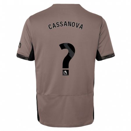 Kandiny Kinder Dante Cassanova #0 Dunkelbeige Ausweichtrikot Trikot 2023/24 T-Shirt
