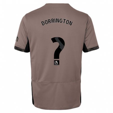 Kandiny Kinder Alfie Dorrington #0 Dunkelbeige Ausweichtrikot Trikot 2023/24 T-Shirt