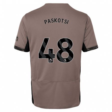Kandiny Kinder Maksim Paskotsi #48 Dunkelbeige Ausweichtrikot Trikot 2023/24 T-Shirt