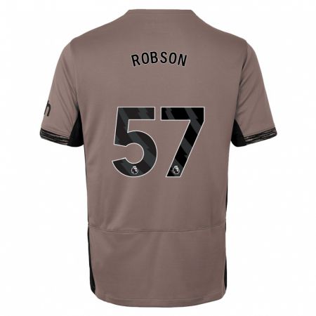 Kandiny Kinder Max Robson #57 Dunkelbeige Ausweichtrikot Trikot 2023/24 T-Shirt
