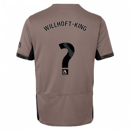 Kandiny Kinder Han Willhoft-King #0 Dunkelbeige Ausweichtrikot Trikot 2023/24 T-Shirt