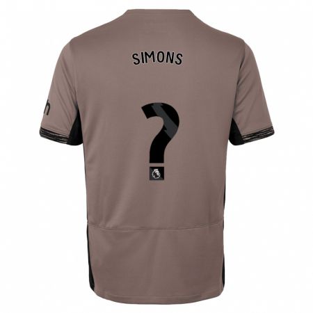 Kandiny Kinder Zach Simons #0 Dunkelbeige Ausweichtrikot Trikot 2023/24 T-Shirt