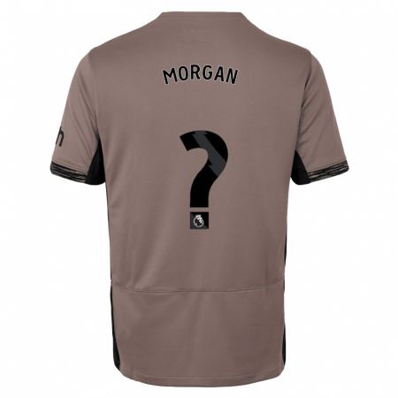 Kandiny Kinder Kieran Morgan #0 Dunkelbeige Ausweichtrikot Trikot 2023/24 T-Shirt