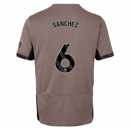 Kandiny Kinder Davinson Sanchez #6 Dunkelbeige Ausweichtrikot Trikot 2023/24 T-Shirt