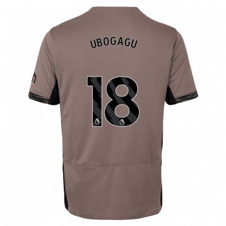 Kandiny Kinder Chioma Ubogagu #18 Dunkelbeige Ausweichtrikot Trikot 2023/24 T-Shirt