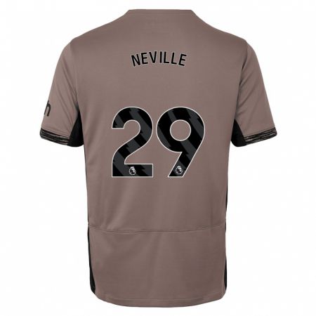 Kandiny Kinder Ashleigh Neville #29 Dunkelbeige Ausweichtrikot Trikot 2023/24 T-Shirt