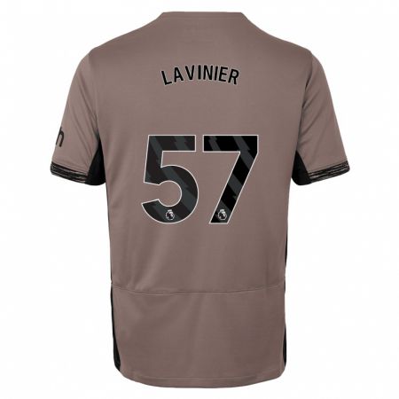 Kandiny Kinder Marcel Lavinier #57 Dunkelbeige Ausweichtrikot Trikot 2023/24 T-Shirt
