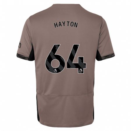 Kandiny Kinder Adam Hayton #64 Dunkelbeige Ausweichtrikot Trikot 2023/24 T-Shirt