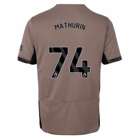 Kandiny Kinder Roshaun Mathurin #74 Dunkelbeige Ausweichtrikot Trikot 2023/24 T-Shirt