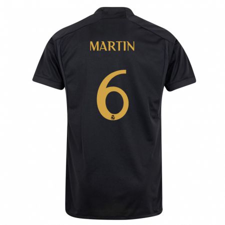 Kandiny Kinder Mario Martín #6 Schwarz Ausweichtrikot Trikot 2023/24 T-Shirt