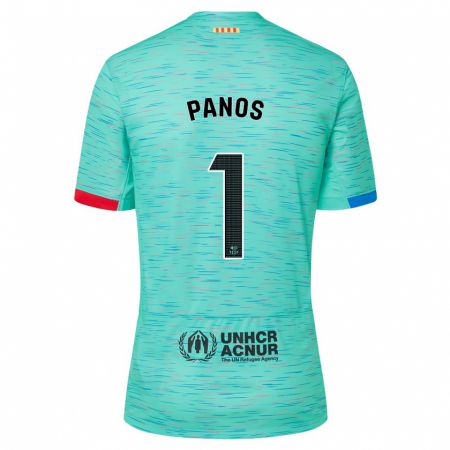 Kandiny Kinder Sandra Panos #1 Helles Aqua Ausweichtrikot Trikot 2023/24 T-Shirt