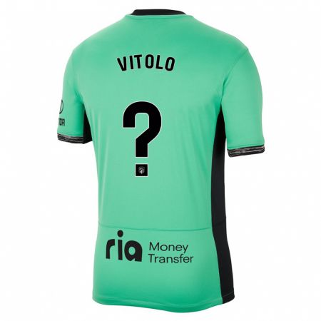 Kandiny Kinder Vitolo #0 Frühlingsgrün Ausweichtrikot Trikot 2023/24 T-Shirt