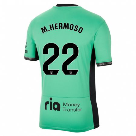 Kandiny Kinder Mario Hermoso #22 Frühlingsgrün Ausweichtrikot Trikot 2023/24 T-Shirt