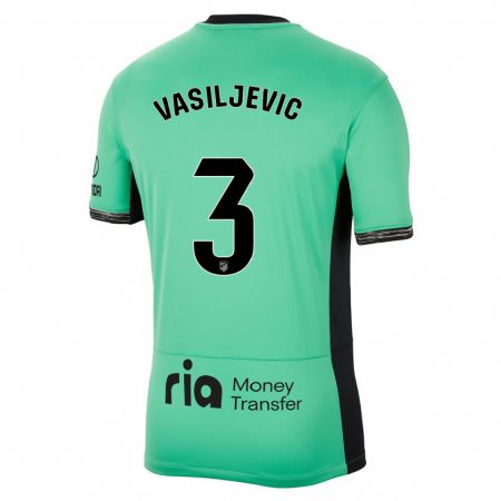 Kandiny Kinder Ivan Vasiljevic #3 Frühlingsgrün Ausweichtrikot Trikot 2023/24 T-Shirt
