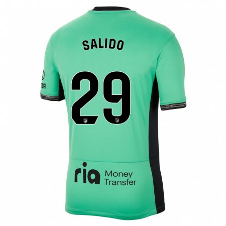 Kandiny Kinder Alberto Salido #29 Frühlingsgrün Ausweichtrikot Trikot 2023/24 T-Shirt