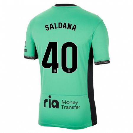Kandiny Kinder Jose Saldana #40 Frühlingsgrün Ausweichtrikot Trikot 2023/24 T-Shirt