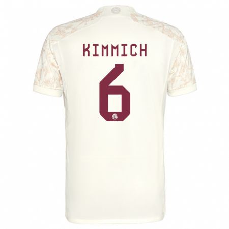 Kandiny Kinder Joshua Kimmich #6 Cremefarben Ausweichtrikot Trikot 2023/24 T-Shirt