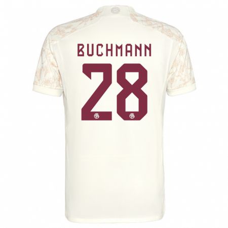 Kandiny Kinder Tarek Buchmann #28 Cremefarben Ausweichtrikot Trikot 2023/24 T-Shirt