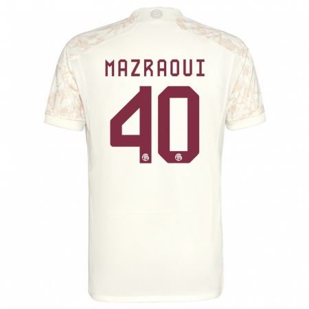 Kandiny Kinder Noussair Mazraoui #40 Cremefarben Ausweichtrikot Trikot 2023/24 T-Shirt