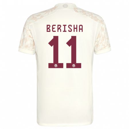 Kandiny Kinder Dion Berisha #11 Cremefarben Ausweichtrikot Trikot 2023/24 T-Shirt