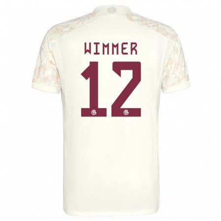 Kandiny Kinder Benedikt Wimmer #12 Cremefarben Ausweichtrikot Trikot 2023/24 T-Shirt