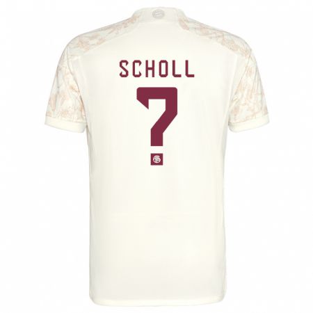 Kandiny Kinder Paul Scholl #0 Cremefarben Ausweichtrikot Trikot 2023/24 T-Shirt