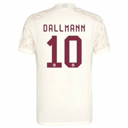 Kandiny Kinder Linda Dallmann #10 Cremefarben Ausweichtrikot Trikot 2023/24 T-Shirt
