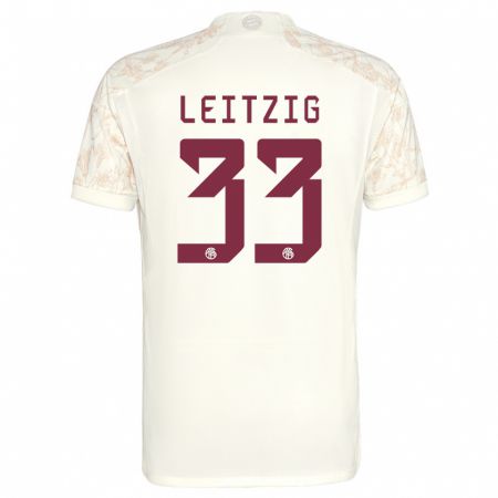 Kandiny Kinder Janina Leitzig #33 Cremefarben Ausweichtrikot Trikot 2023/24 T-Shirt