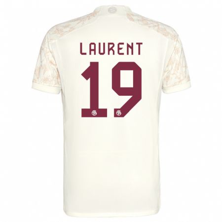 Kandiny Kinder Emelyne Laurent #19 Cremefarben Ausweichtrikot Trikot 2023/24 T-Shirt