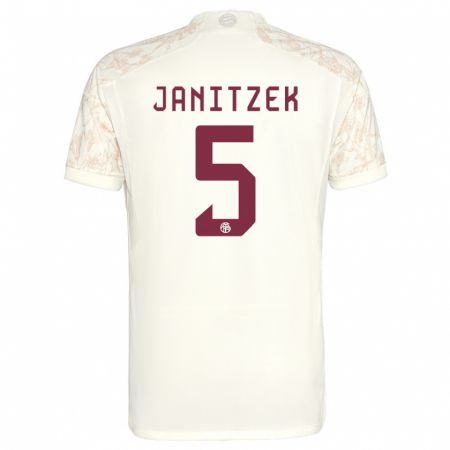 Kandiny Kinder Justin Janitzek #5 Cremefarben Ausweichtrikot Trikot 2023/24 T-Shirt
