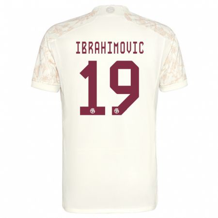 Kandiny Kinder Arijon Ibrahimovic #19 Cremefarben Ausweichtrikot Trikot 2023/24 T-Shirt