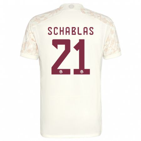 Kandiny Kinder Matteo Schablas #21 Cremefarben Ausweichtrikot Trikot 2023/24 T-Shirt